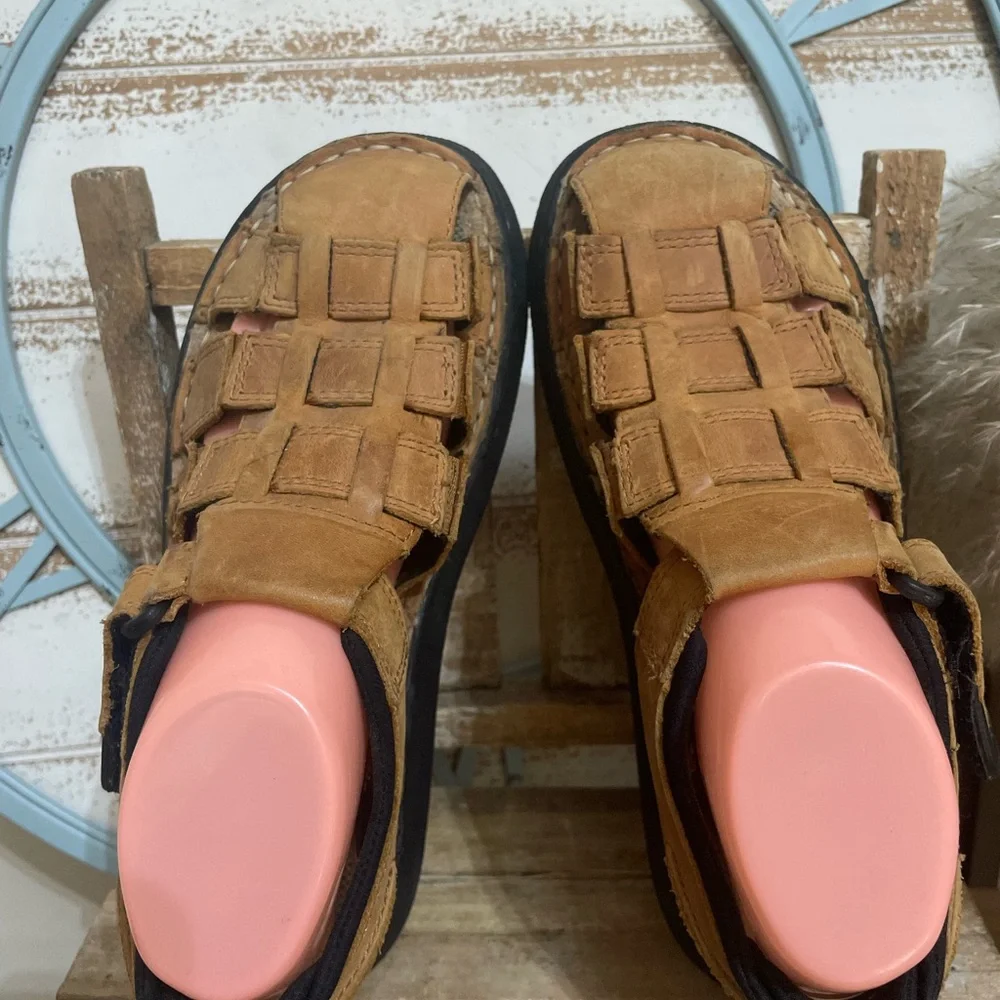 Men’s Faded Glory Chunky Y2K Leather Carlos 2 Sandals Sz 6 NEW